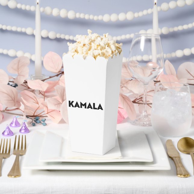 Kamala modern typography minimalist black white favour box (Wedding)