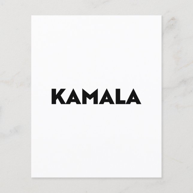 Kamala modern typography minimalist black white flyer (Front)