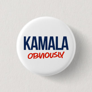 KAMALA OBVIOUSLY 3 CM ROUND BADGE