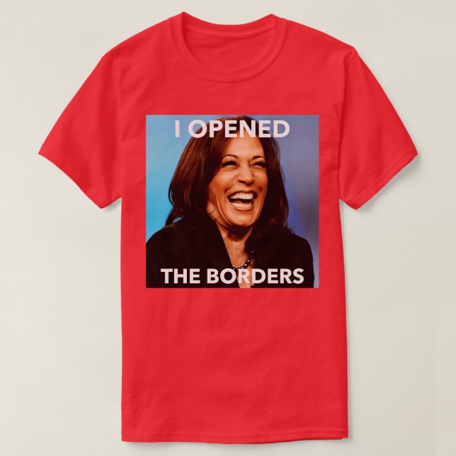 Kamala Opened Borders T-Shirt (Design Front)