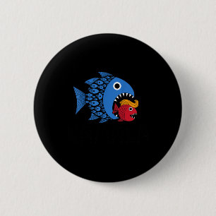 Kamala Over Trump Blue Wave Big Fish Eats Small Fi 6 Cm Round Badge