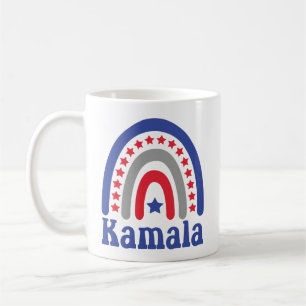 Kamala Political Boho Patriotic Rainbow Retro Coffee Mug
