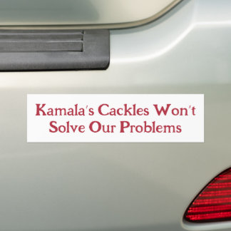 Kamala’s Cackles: A Laugh Isn’t a Solution Bumper Sticker