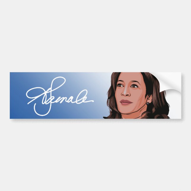 KAMALA SIGNATURE BUMPER STICKER (Front)
