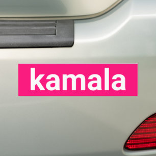 kamala simple minimalist modern hot pink bumper sticker