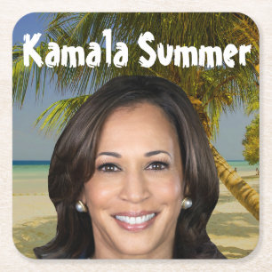 Kamala Summer 2024 Square Paper Coaster