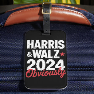 Kamala Walz Obviously 2024 Harris Waltz 2024 Luggage Tag