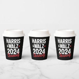 Kamala Walz Obviously 2024 Harris Waltz 2024  Paper Cups