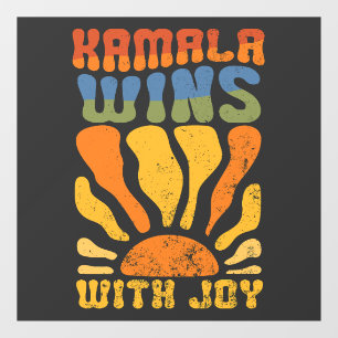 Kamala Wins with Joy Retro Boho Harris Walz 