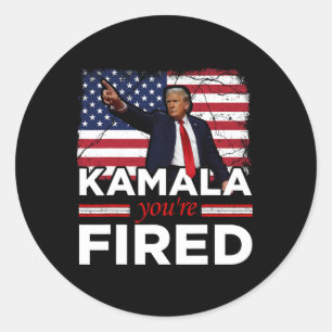 Kamala You're Fired Funny  Classic Round Sticker