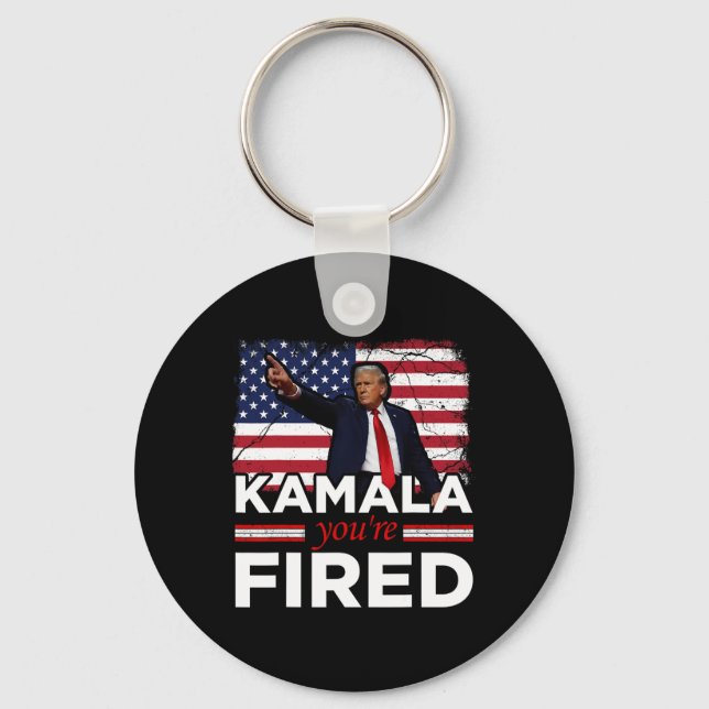 Kamala You're Fired Funny  Key Ring (Front)
