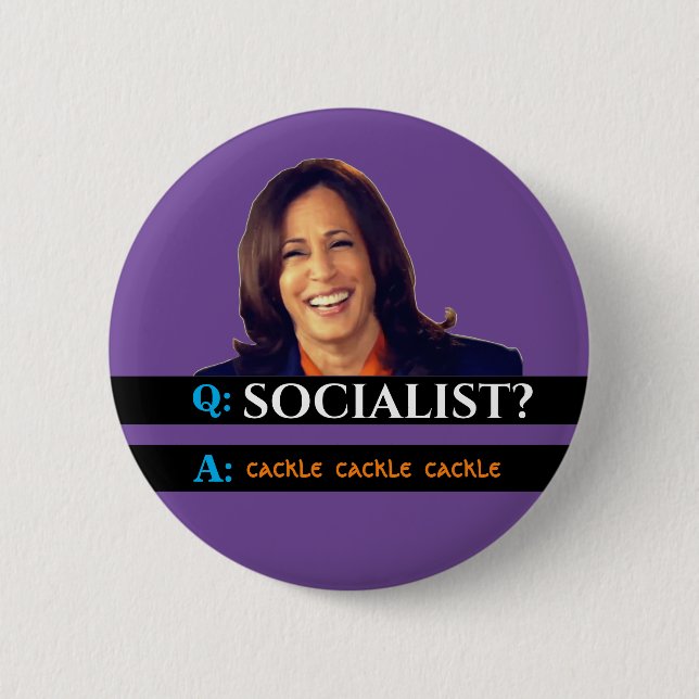 Kamala's Cackle 6 Cm Round Badge (Front)