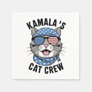 Kamala's Cat Crew Election Cat Lady Gift Napkin
