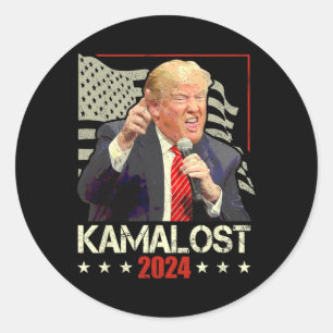 Kamalost Kamala Lost 2024 Trump Victory 47th Presi Classic Round Sticker