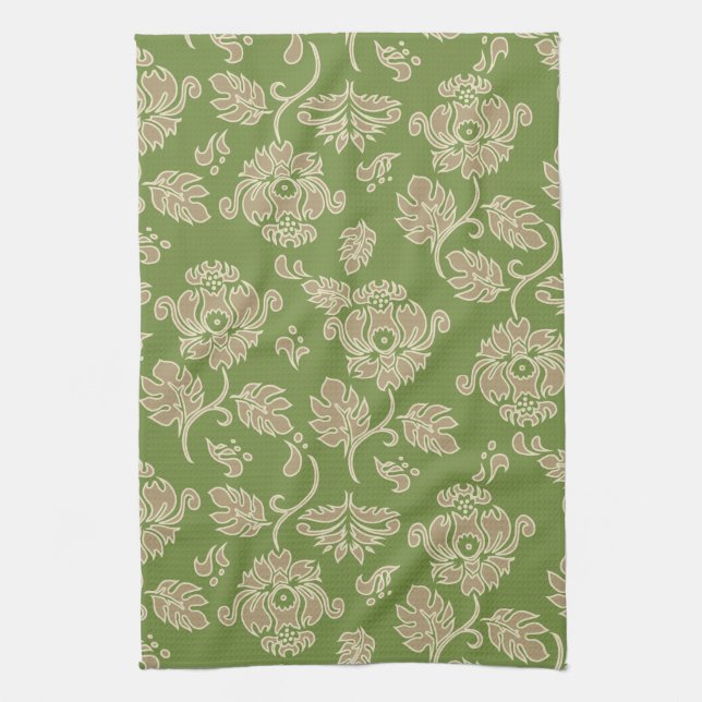 Kamaole Hawaii Tropical Floral Kitchen Towel (Vertical)