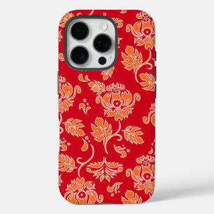 Kamaole Hawaiian Protea Tropical Floral Red Orange iPhone 16 Pro Case