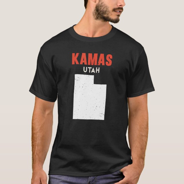Kamas Utah USA State America Travel Utahan T-Shirt (Front)