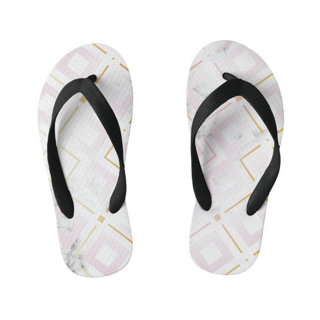 Kamelia’s Geometric Pattern 4 Kid's Jandals (Footbed)