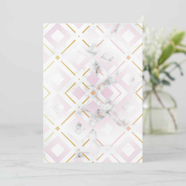 Kamelia’s Geometric Pattern 4 Thank You Card (Standing Front)