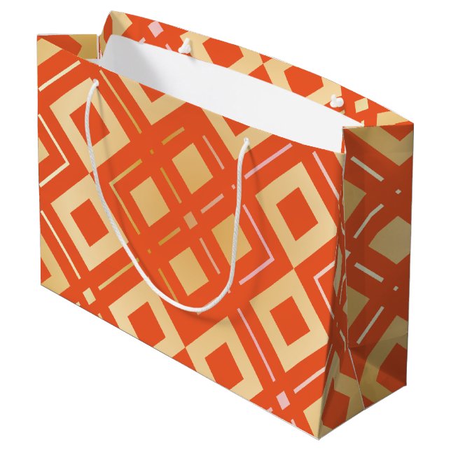 Kamelia’s Geometric Pattern 6 Large Gift Bag (Back Angled)