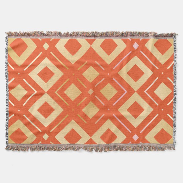 Kamelia’s Geometric Pattern 6 Throw Blanket (Front)