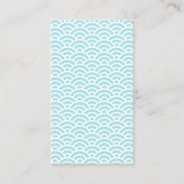  KAMENOZOKI 173 Seigaiha Waves - Energetic Ver.  Business Card (Front)