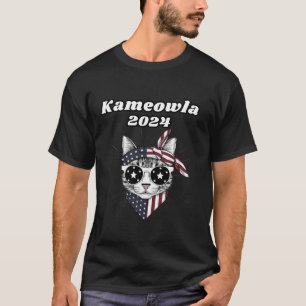 Kameowla KAMALA Harris Madam President 2024 Cat La T-Shirt