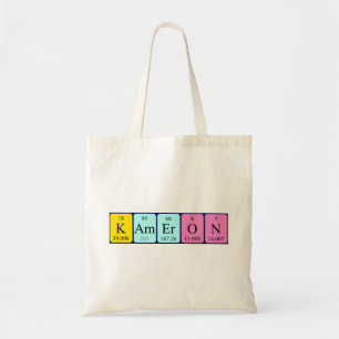 Kameron periodic table name tote bag