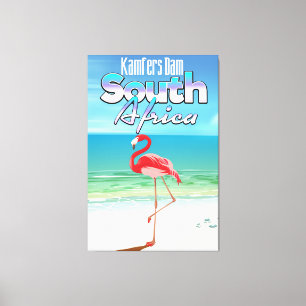 Kamfers Dam South African travel poster Canvas Print