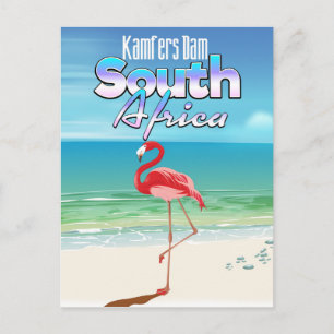 Kamfers Dam South African travel poster Postcard
