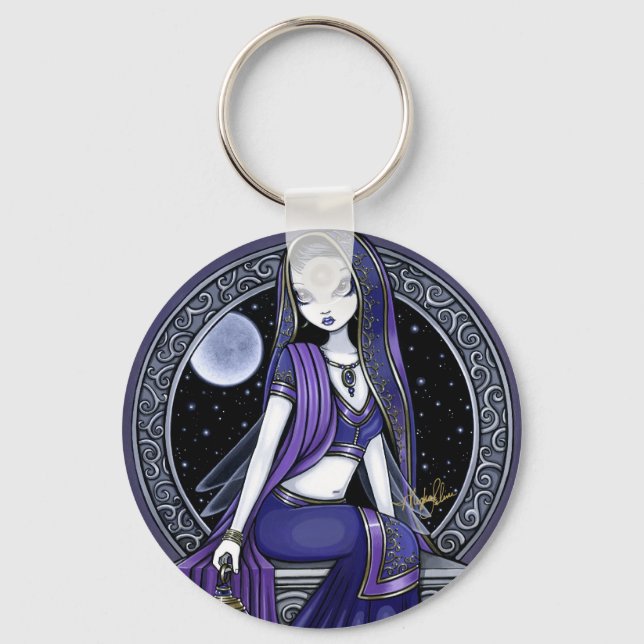 "Kami" Purple Moon Sari Fairy Keychain (Front)