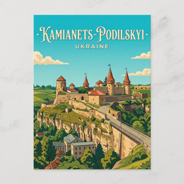 Kamianets-Podilskyi Castle Ukraine Postcard (Front)
