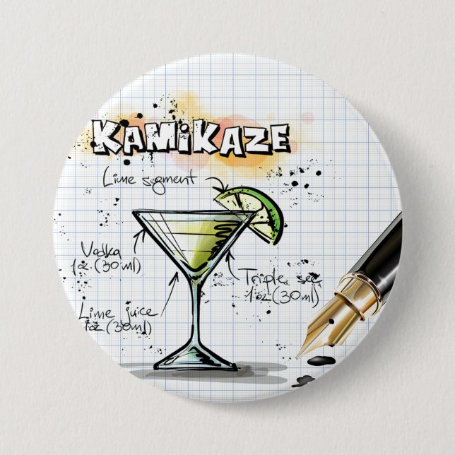 Kamikaze 7.5 Cm Round Badge (Front)