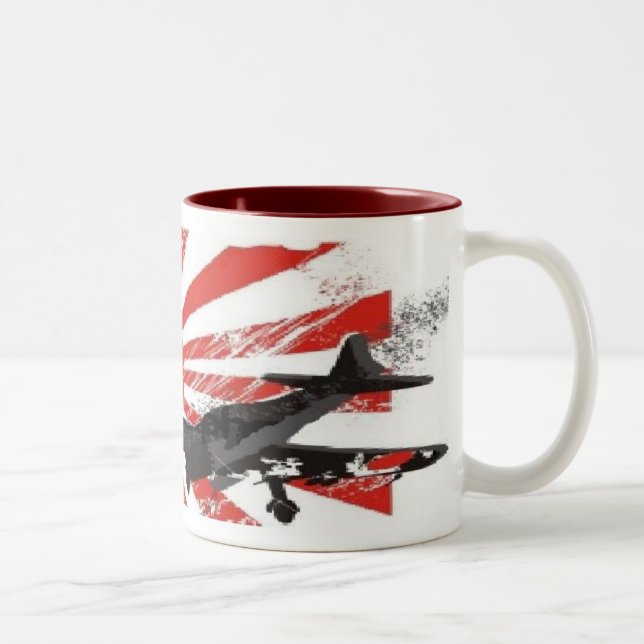 Kamikaze Bomber Japanese Rising Sun Mug Custom (Right)
