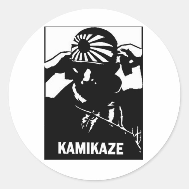 Kamikaze Classic Round Sticker (Front)