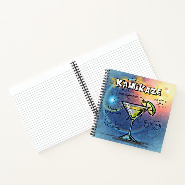 Kamikaze Cocktail (#3 of 12 Drink Recipe Sets) Notebook (Inside)