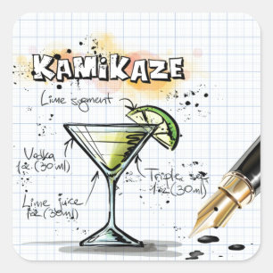 Kamikaze Square Sticker
