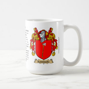Kaminski, the Origin, the Meaning and the Crest Coffee Mug