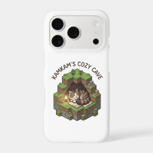 KAMKAM's Cosy Cave Sleeping Voxel Cat Art