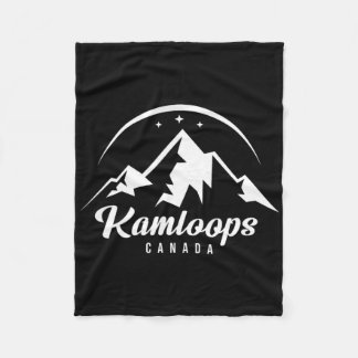 Kamloops Canada Ski Resort Skiing Snowboarding  Fleece Blanket