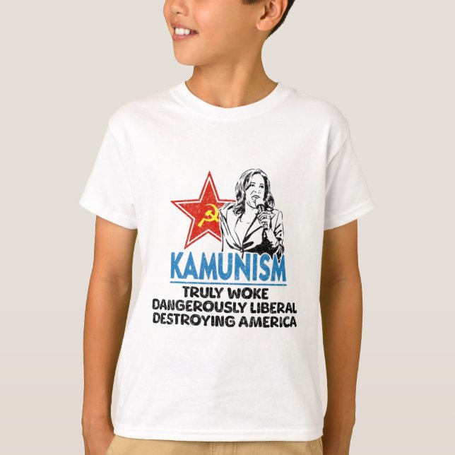 Kammunism Anti Kamala Vote Trump 2024 Funny Politi T-Shirt (Front)