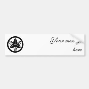 Kamon (family crest): Marunitachi Omodaka Bumper Sticker