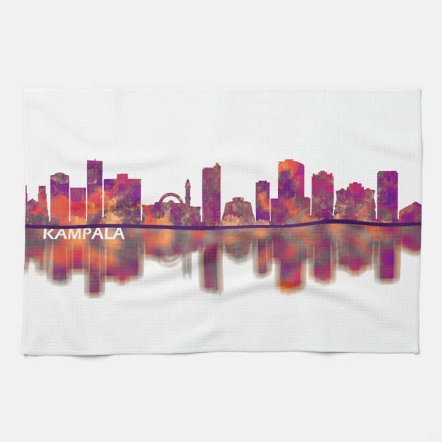 Kampala Skyline Tea Towel (Horizontal)