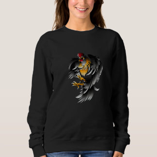 Kampf Hahn Gockel Cockerel  Agriculture Motif Sweatshirt