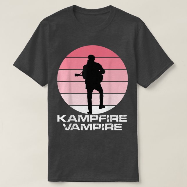 Kampfire Vampire T Shirt Scottish Music Black Tee  (Design Front)