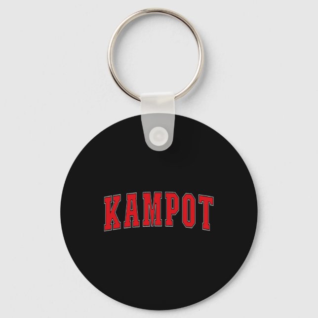 Kampot Cambodia Cambodian Vacation Souvenirs Kampo Key Ring (Front)