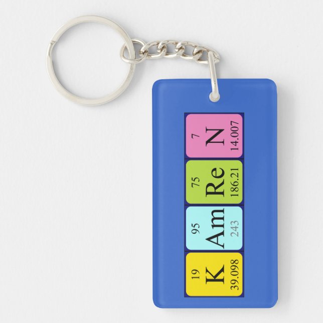 Kamren periodic table name keyring (Front)