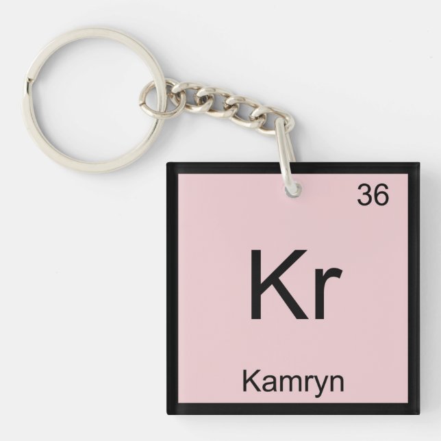 Kamryn  Name Chemistry Element Periodic Table Key Ring (Front)