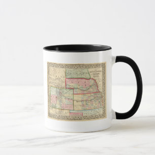 Kan, Neb, Colo Map by Mitchell Mug