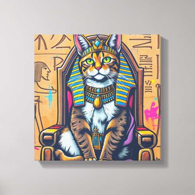 KANAANI CAT-PHARAOH 2 CANVAS PRINT (Front)